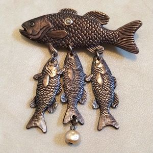 Mary Demarco fish brooch.